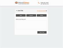 Tablet Screenshot of chat.hostdime.com