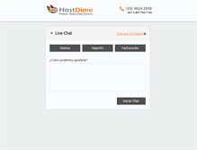 Tablet Screenshot of chat.hostdime.com.mx